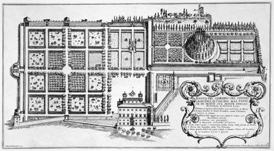 Jardín del Gran Duque de Toscana en la Trinita de Monte en el Pincio, Roma, de 